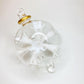 Blown Glass Ornament - Blossoms White