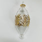 Blown Glass Oval Ornament - Gold Carousel