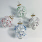 Blown Glass Small Ornament - Blossoms White