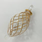 Blown Glass Small Ornament - Swirl Oval