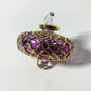 Blown Glass Small Ornament - Diamond Toupie