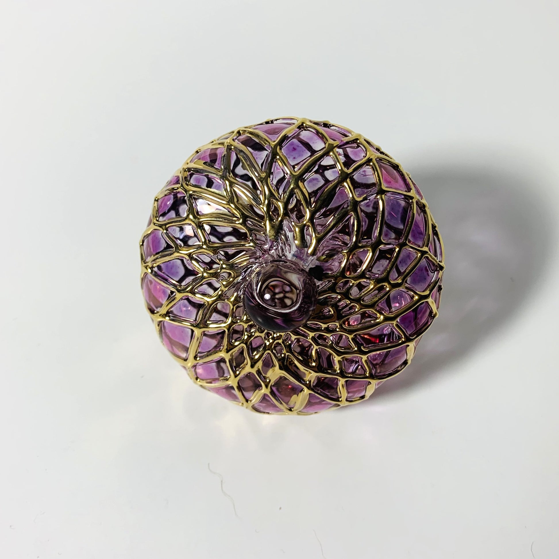 Blown Glass Small Ornament - Diamond Toupie