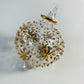 Blown Glass Ornament - Gold Stars & Dots