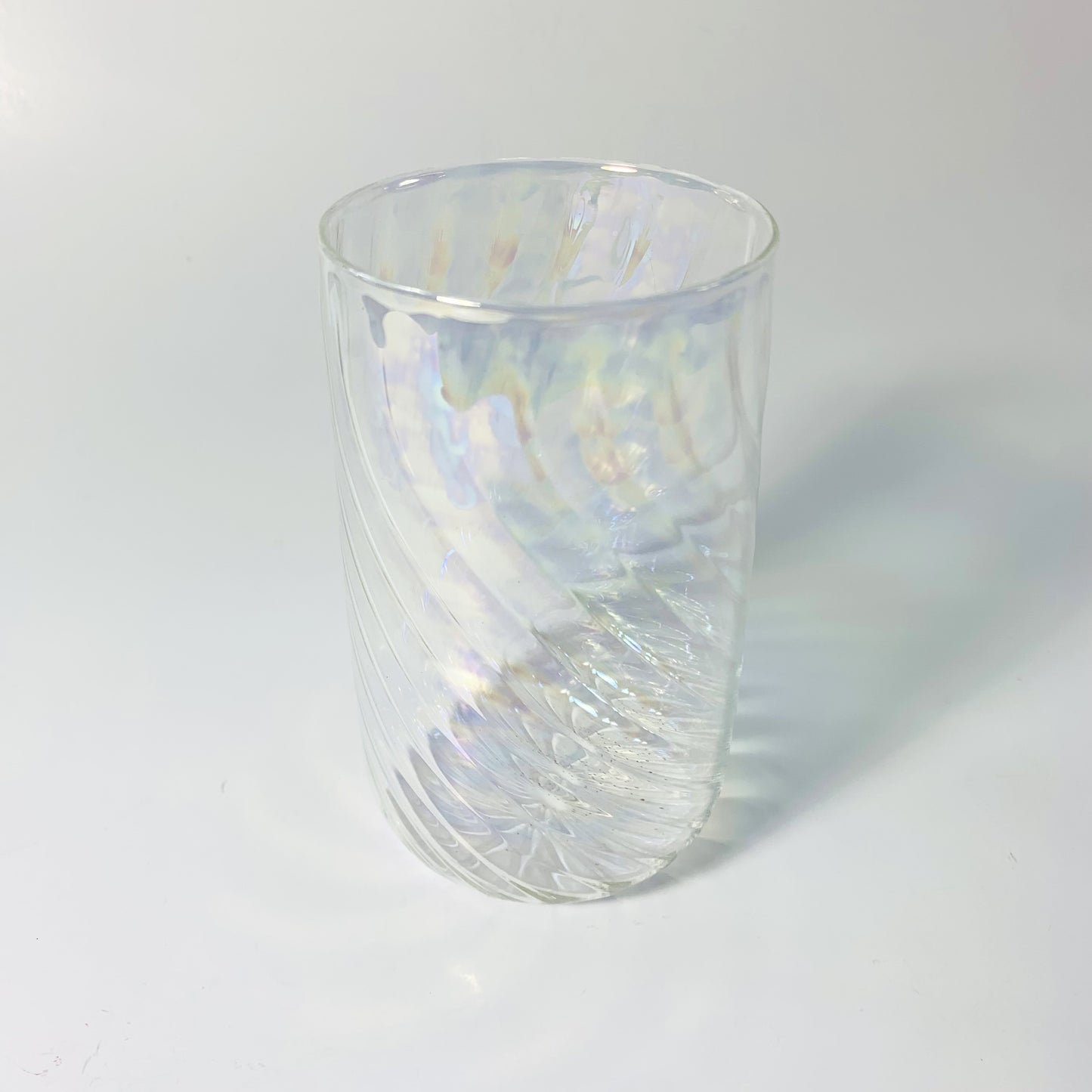 Blown Glass Stemless Glass - Iridescent