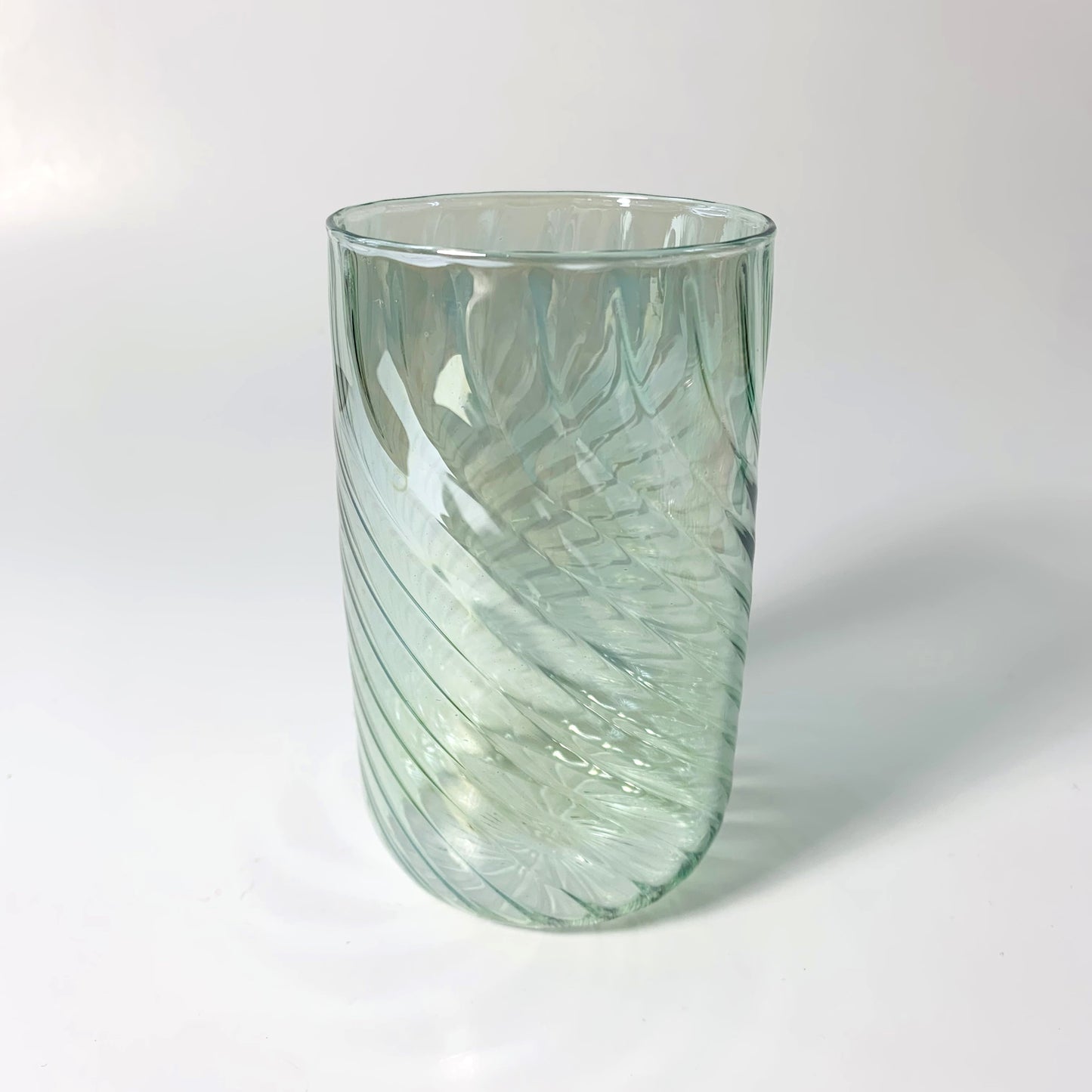 Blown Glass Stemless Glass - Iridescent