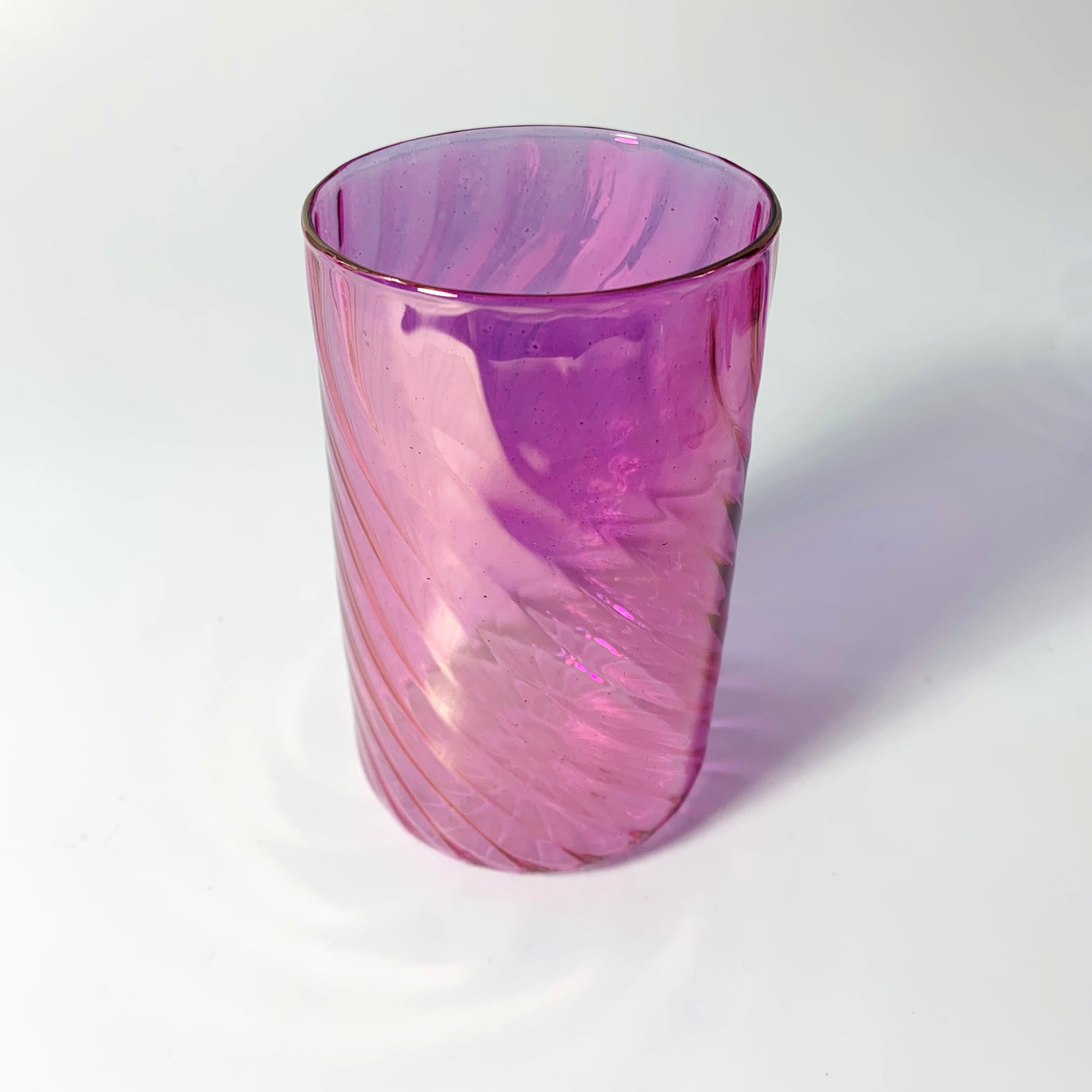 Blown Glass Stemless Glass - Iridescent