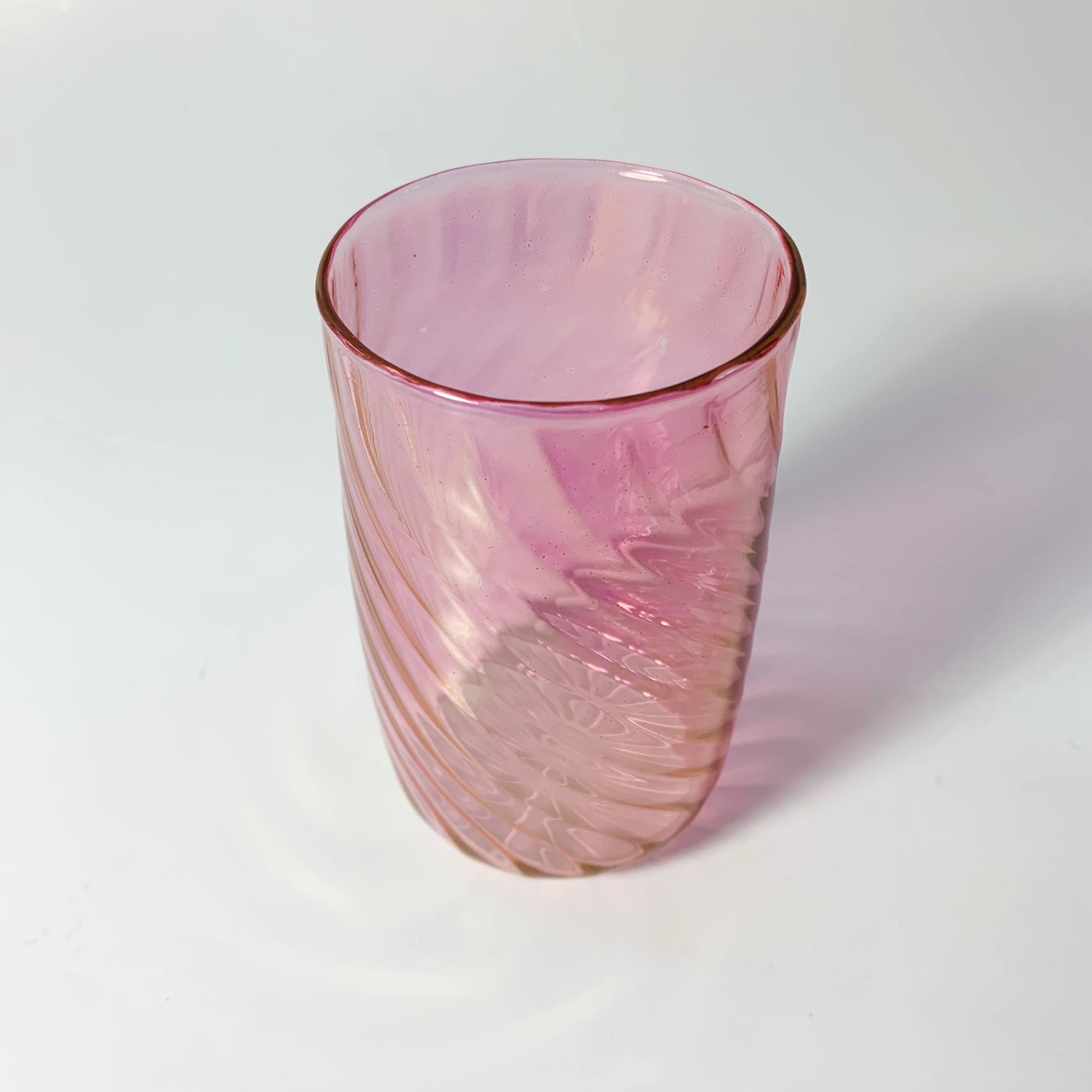 Blown Glass Stemless Glass - Iridescent