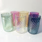 Blown Glass Stemless Glass - Iridescent