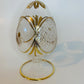 Blown Glass Tabletop Egg Handcrafted With Gold