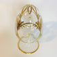 Blown Glass Tabletop Egg Handcrafted With Gold