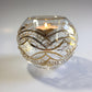 Blown Glass Candle Holder - Gold Carousel