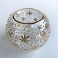 Blown Glass Candle Holder - Gold Stars & Dots