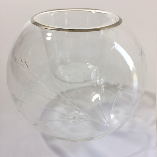Ethically Sourced Blown Glass Candle Holder - Wheat