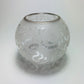 Blown Glass Candle Holder - Calligraphy in White