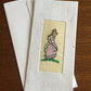 Handmade Recycled Paper Greeting Card with Embroidery - Water Carrier
