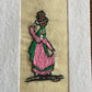 Handmade Recycled Paper Greeting Card with Embroidery - Water Carrier