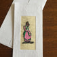 Handmade Recycled Paper Greeting Card with Embroidery - Water Carrier
