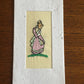 Handmade Recycled Paper Greeting Card with Embroidery - Water Carrier