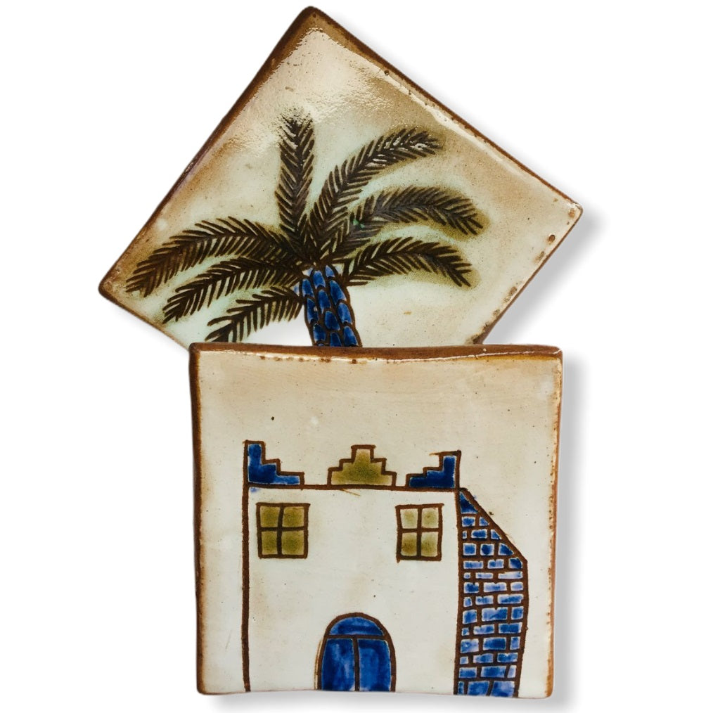 Pottery Coaster - House in the Village