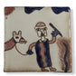Pottery Coaster - Man & Donkey