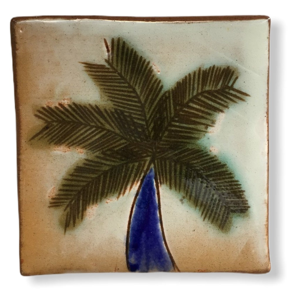 Pottery Coaster - Palm Tree