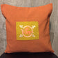 Handwoven Egyptian Cotton Cushion Cover - Hand Embroidered Art - Rabbit Motif
