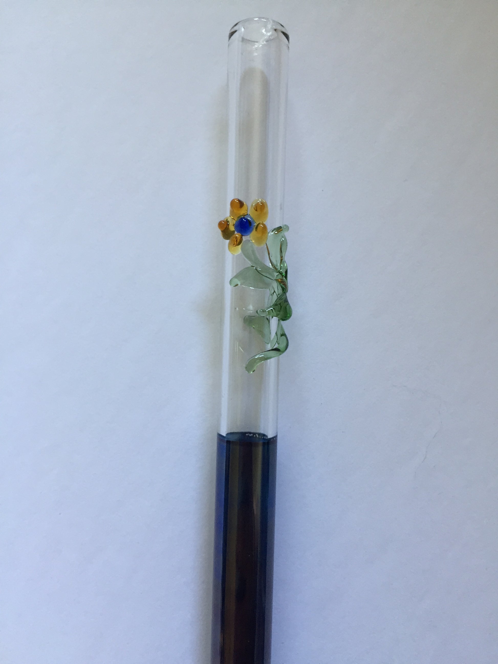 Blown Glass Straw - Dark Purple