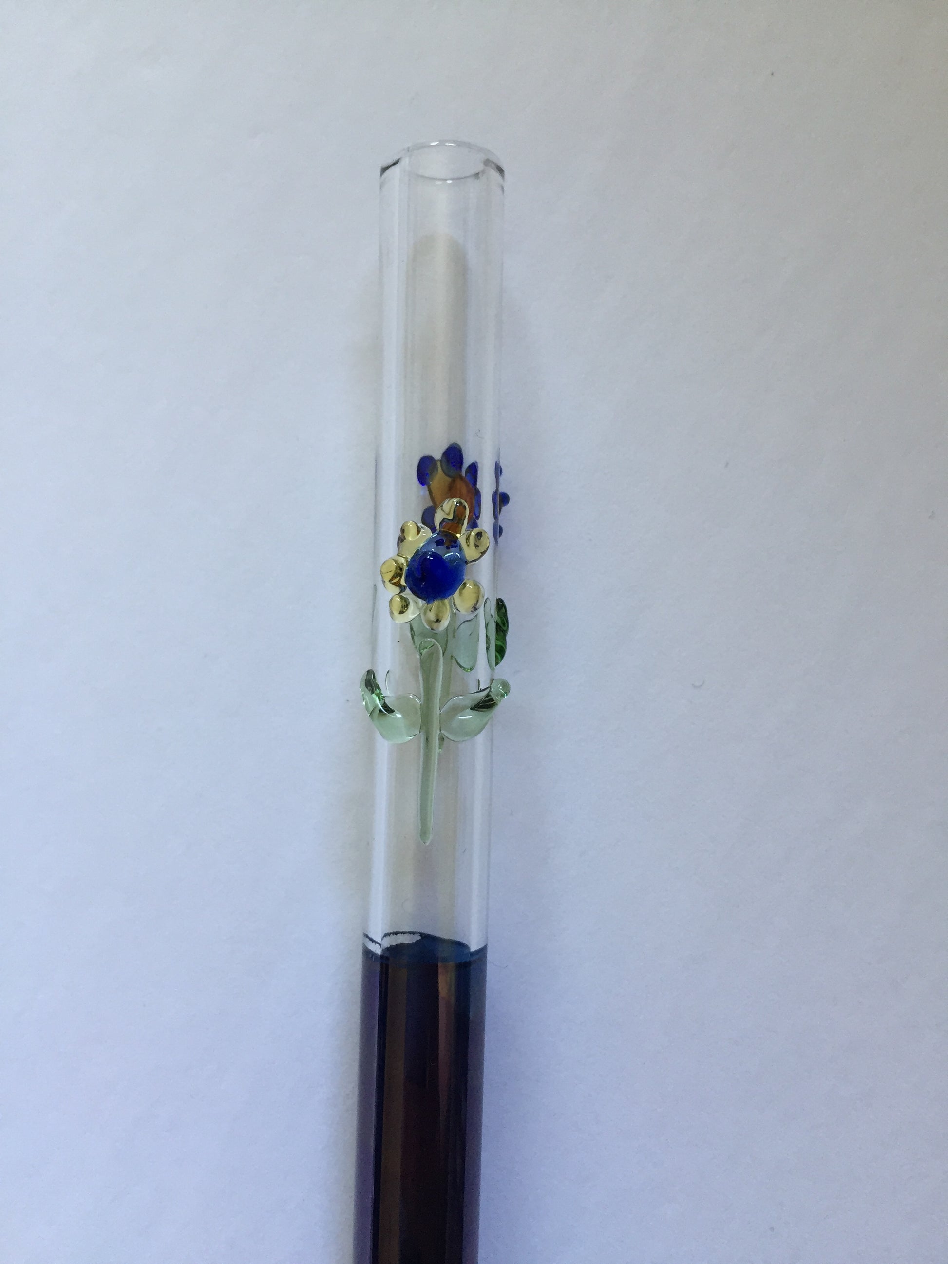 Blown Glass Straw - Dark Purple