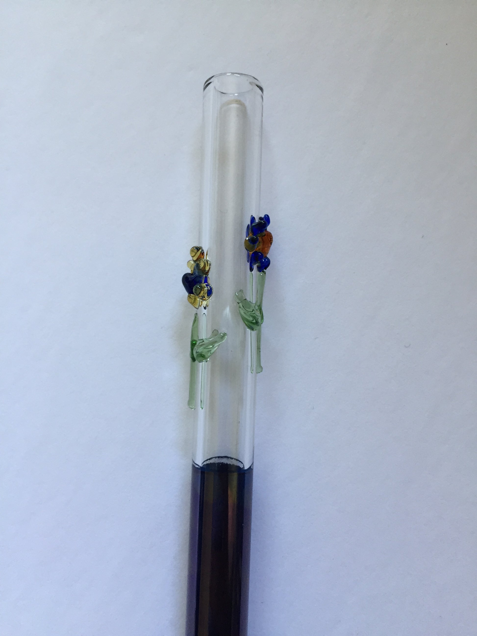 Blown Glass Straw - Dark Purple