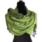 Double-faced Diagonal Shawl - Grass Green