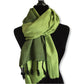 Double-faced Diagonal Shawl - Grass Green