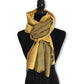 Double-faced Diagonal Shawl - Mustard & Black