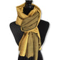 Double-faced Diagonal Shawl - Mustard & Black