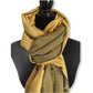 Double-faced Diagonal Shawl - Mustard & Black