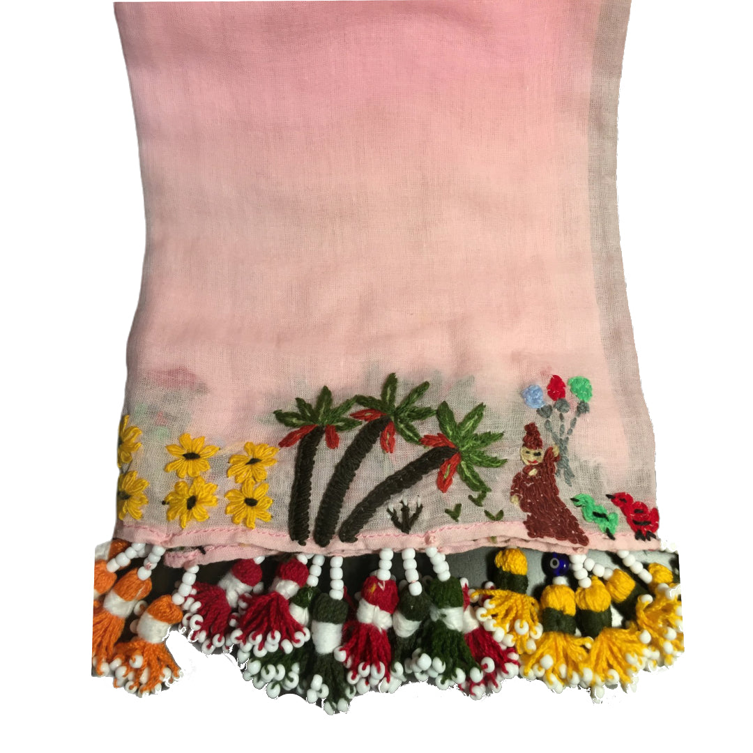 Hand Embroidered Fellahy Scarf