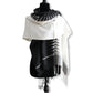 Geometric Handwoven Shawl - White & Black