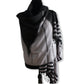 Geometric Handwoven Shawl - Black & White