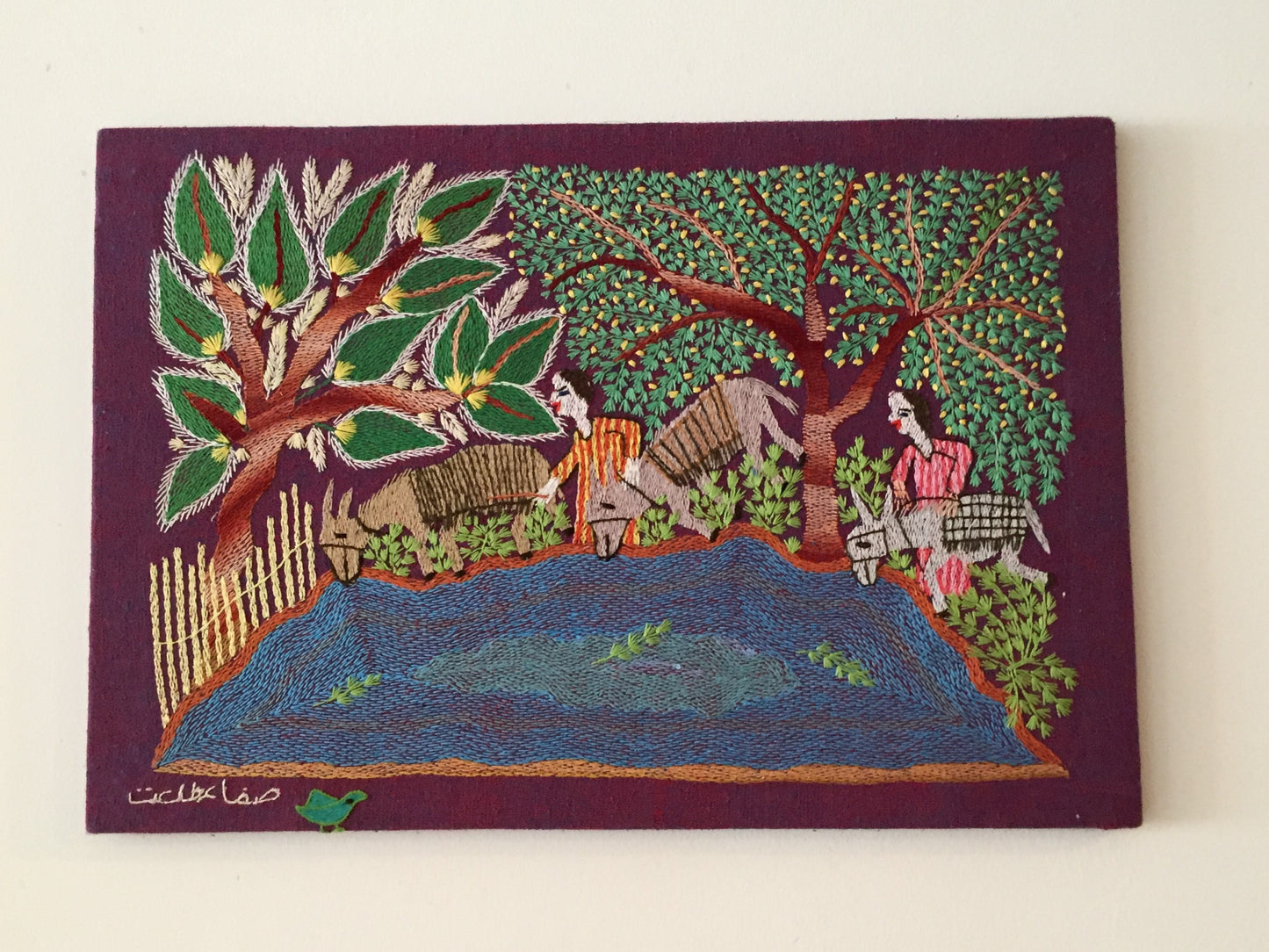 Hand Embroidered Tapestry - On the Canal - Dandarah