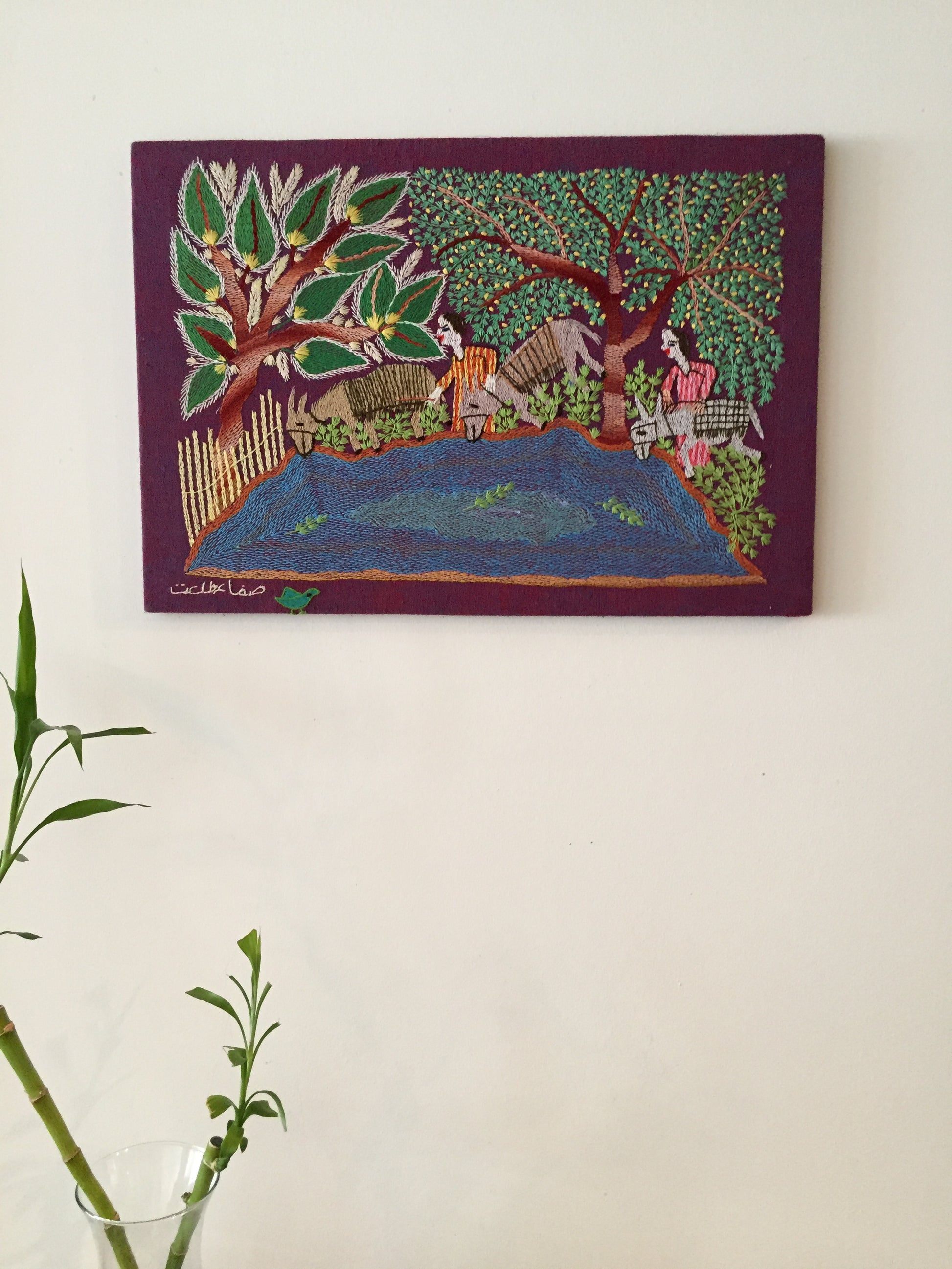 Hand Embroidered Tapestry - On the Canal - Dandarah