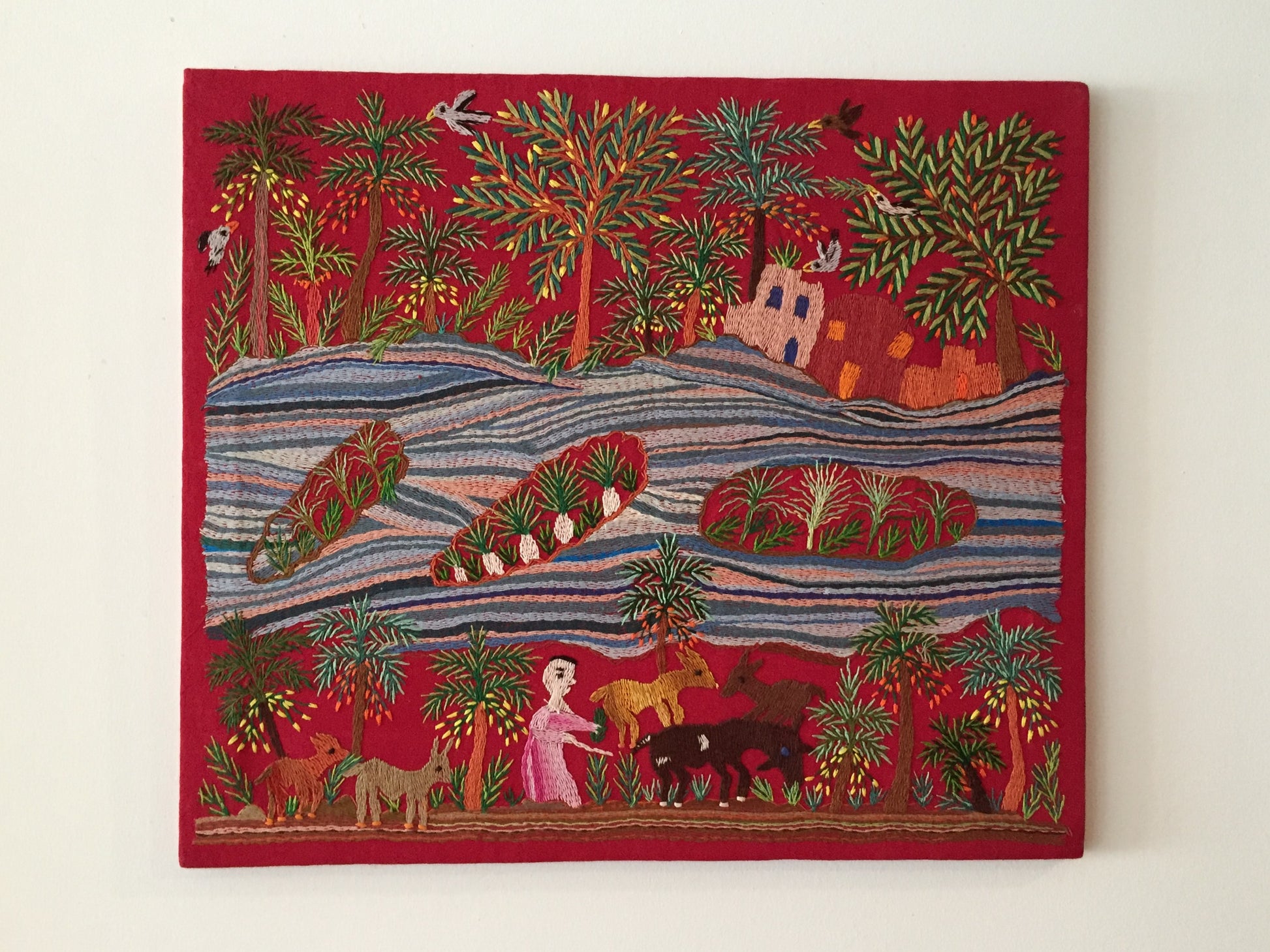 Hand Embroidered Tapestry - The Island - Dandarah