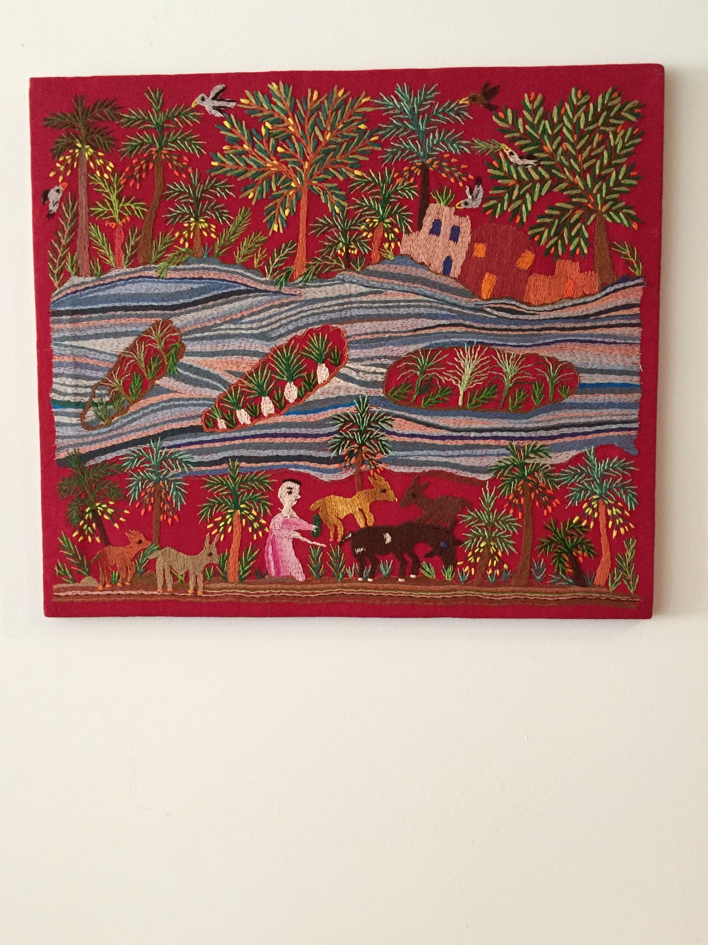 Hand Embroidered Tapestry - The Island - Dandarah