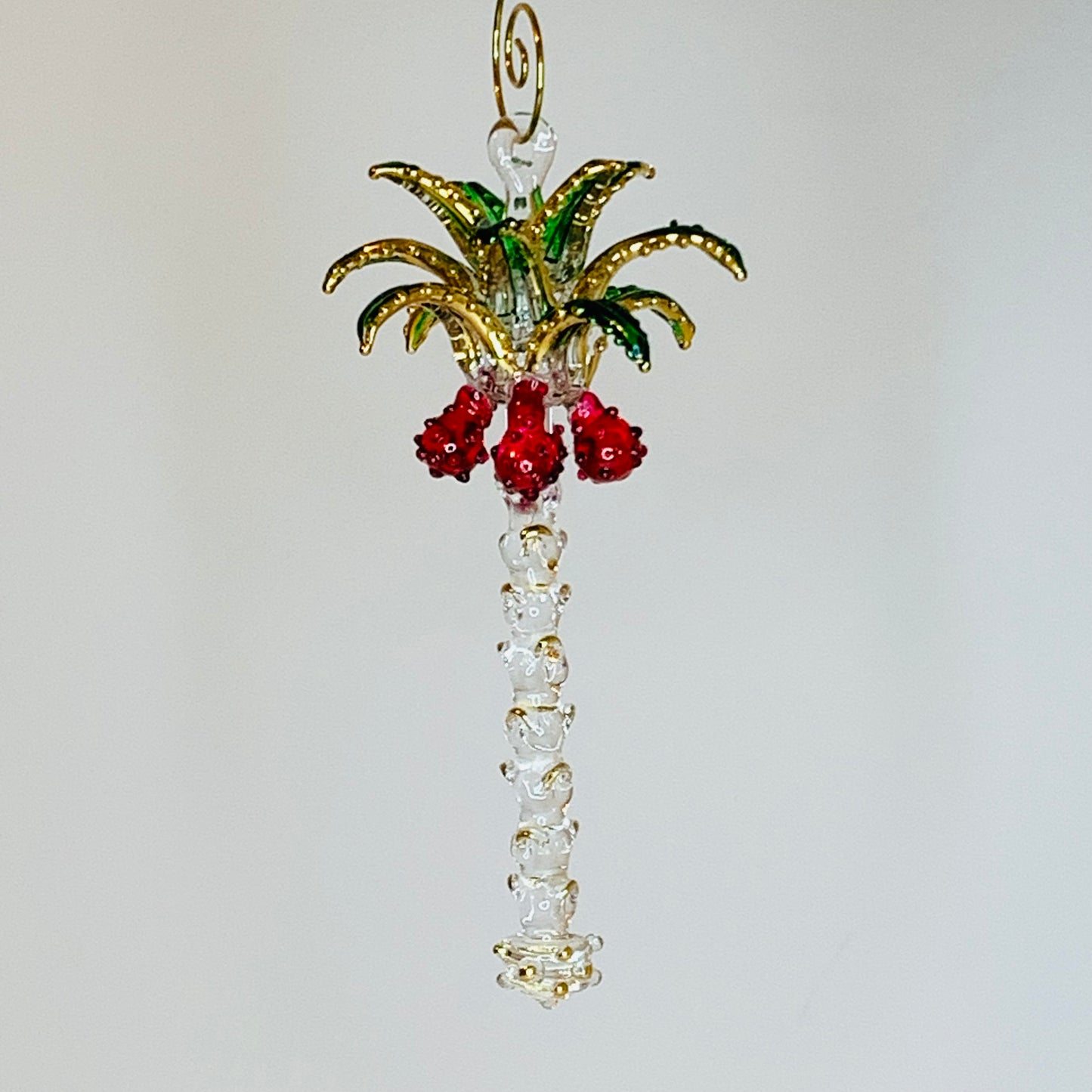 Handcrafted Glass Ornament - Palm Tree