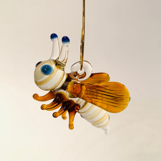 Handcrafted Glass Ornament - Bee