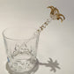 Blown Glass Cocktail Stirrer - Palm