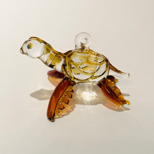 Handcrafted Glass Ornament - Turtle