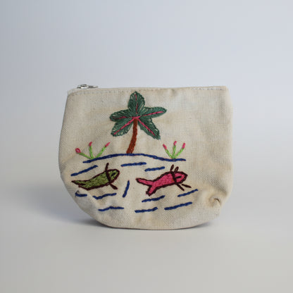 Handmade Embroidered Coin Purse