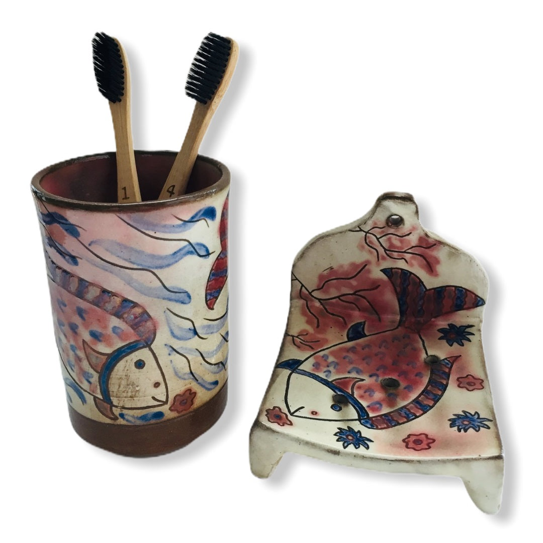 Pottery Soap Holder - Fish