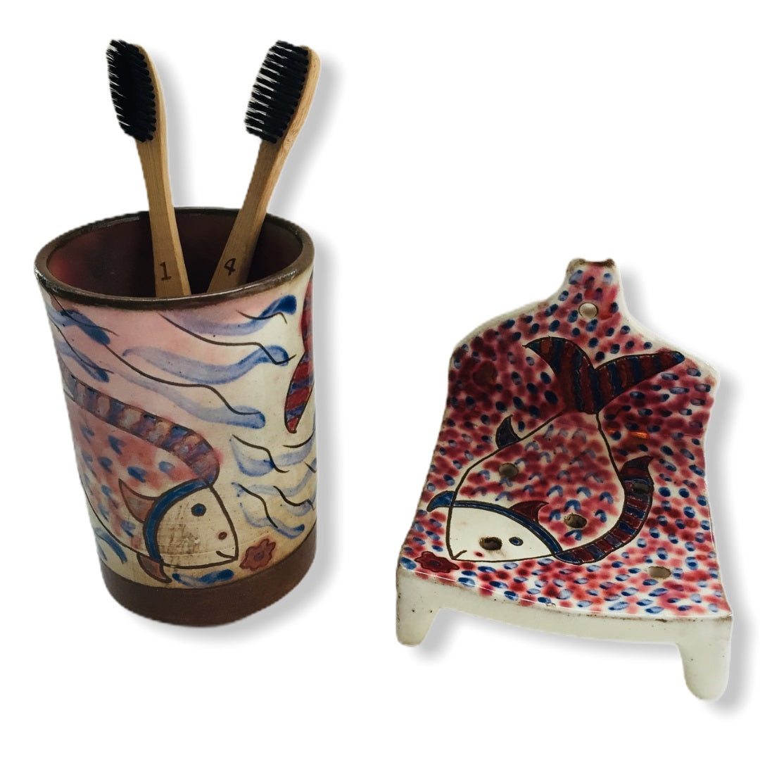 Pottery Soap Holder - Fish
