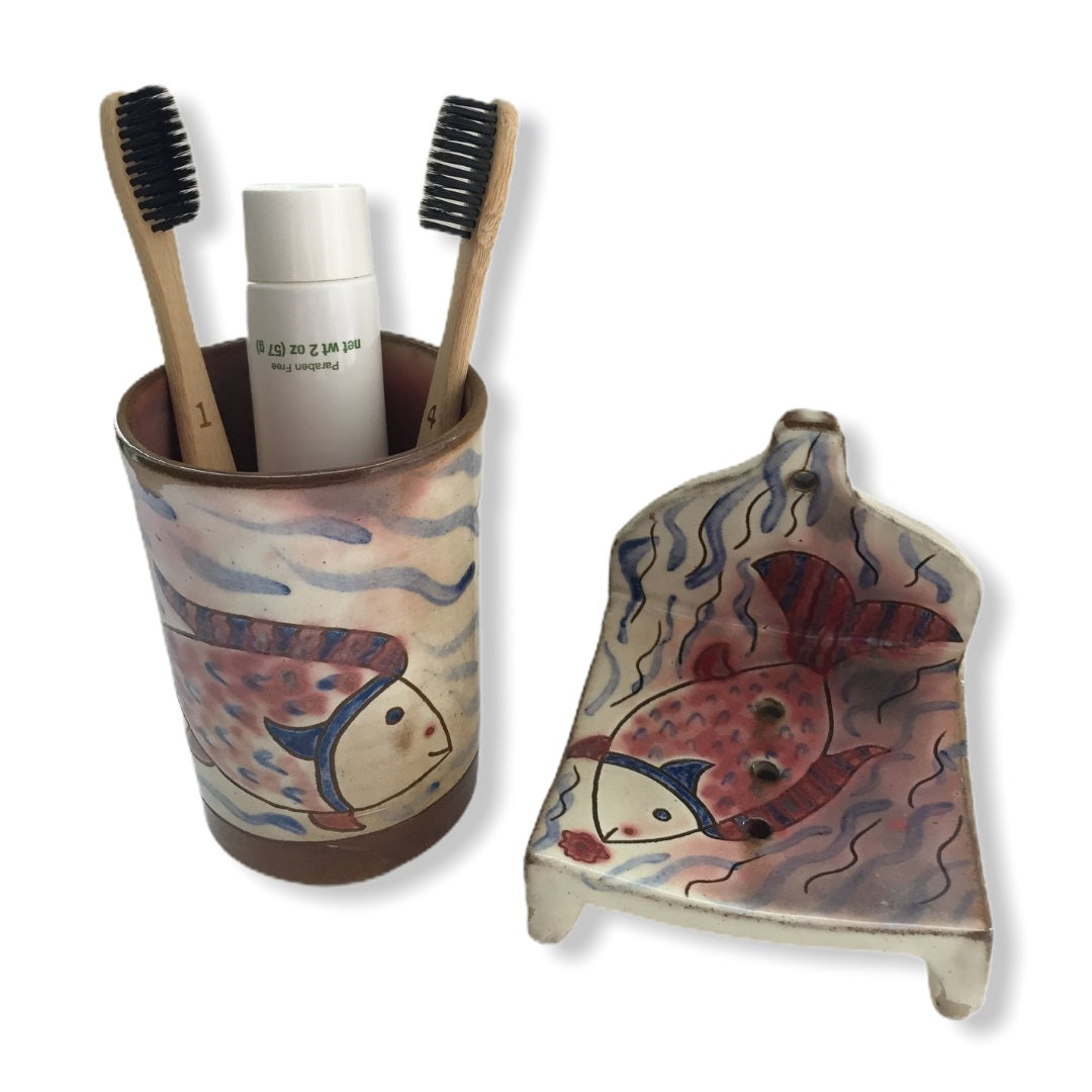 Pottery Soap Holder - Fish