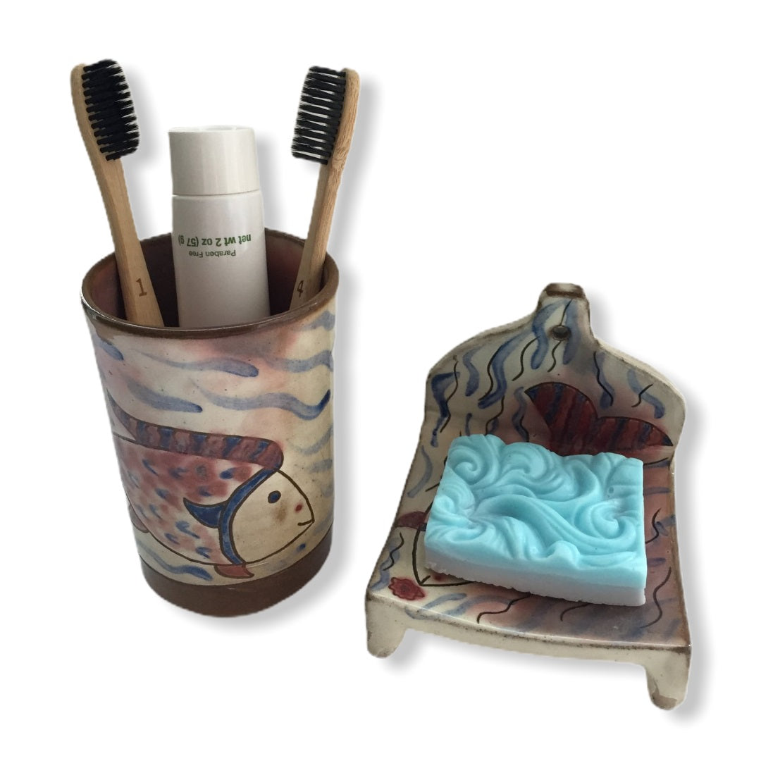 Pottery Soap Holder - Fish